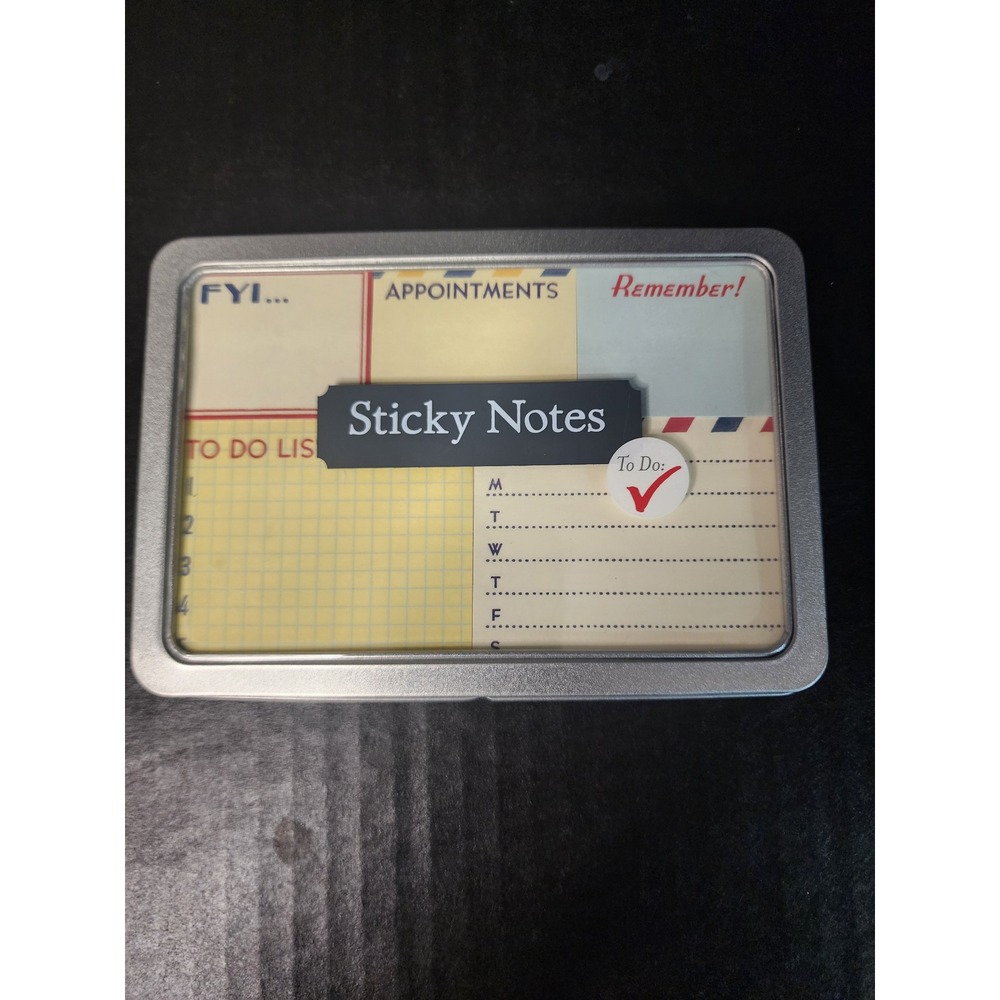Cavallini & Co Vintage Style To Do Sticky Notes Tin 300 Count World Market